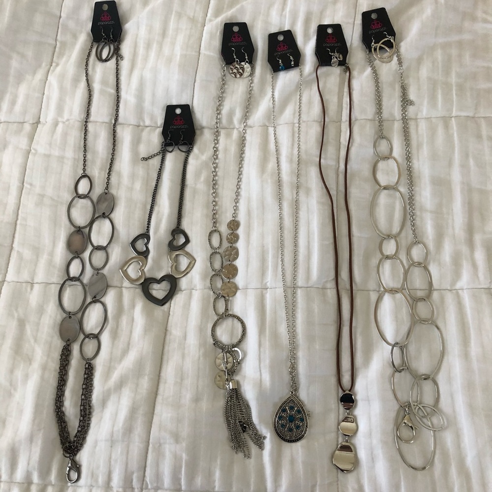 LOT of 6 NEW necklaces w/ matching earrings